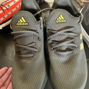 Size 7 barely worn Adidas women’s  Gray and Yellow Athletic Shoes